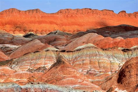 Rainbow Mountains at Zhangye Danxia National Geopark, Gansu Province, China. Stock Photo - Image ...