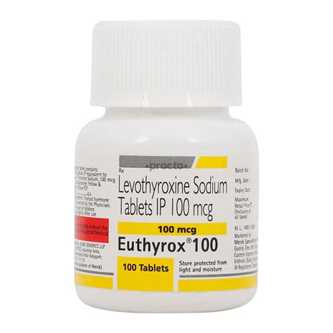 Euthyrox 100 Tablet - Uses, Dosage, Side Effects, Price, Composition | Practo