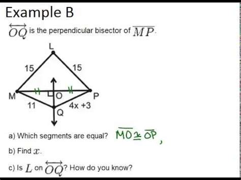 Perpendicular Bisectors: Examples (Geometry Concepts) - YouTube