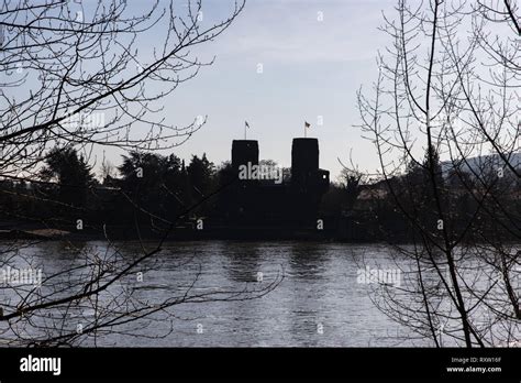 historic bridge ruin of remagen germany Stock Photo - Alamy