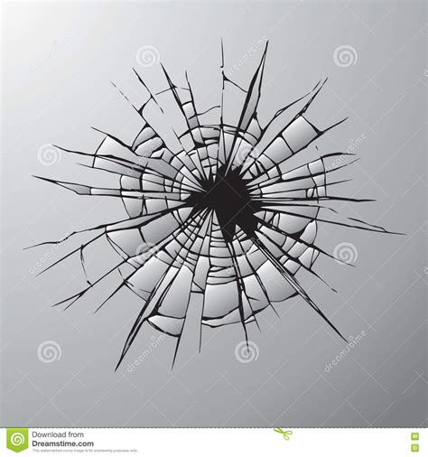 Broken Glass. Vector Drawing Stock Vector - Illustration of sign ...