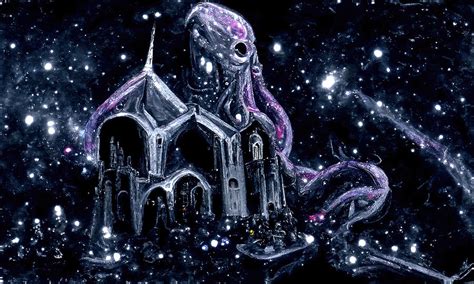 The Church of Cosmic Horror, 01 Painting by AM FineArtPrints - Fine Art ...