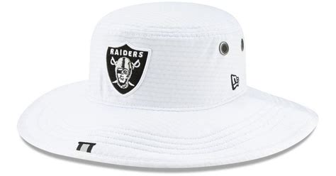 KTZ Oakland Raiders Training Panama Bucket Hat in White for Men | Lyst