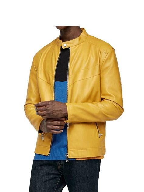 Mens Yellow Leather Jacket | Leather Jacket Yellow Colour | Leather Jacket