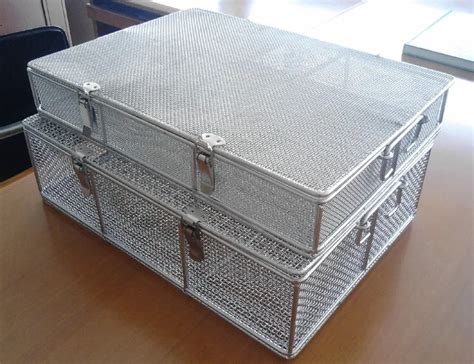 Stainless Steel Wire Mesh Square Baskets With Lid - Buy Perforated ...