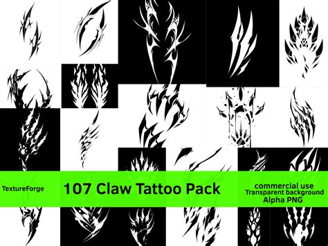 ArtStation - Claw Tattoo Pack | Artworks