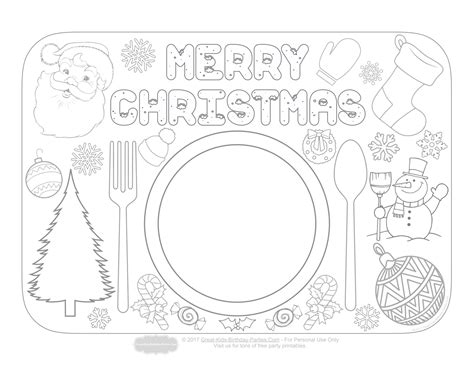 Free Printable Printable Christmas Placemats - Printable Word Searches