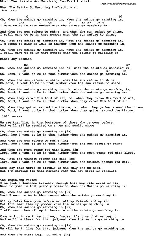 Summer Camp Song, When The Saints Go Marching In-Traditional, with lyrics and chords for Ukulele ...