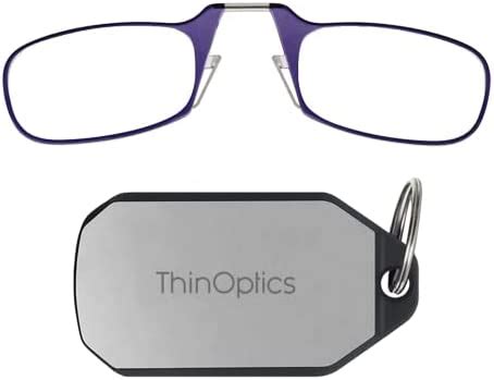 ThinOptics Keychain Case and Readers Rectangular Reading Glasses ...