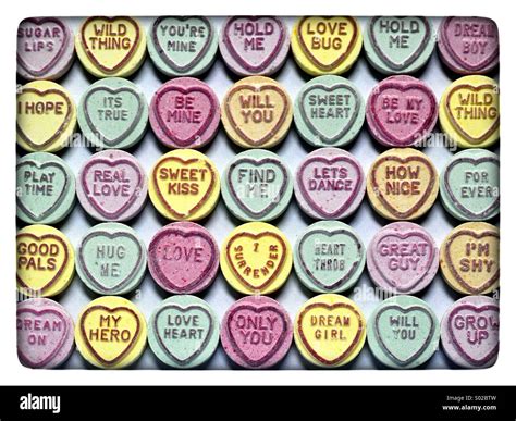 Love heart sweets Stock Photo - Alamy