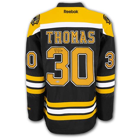 Tim Thomas Boston Bruins RBK Premier Autographed Jersey - NHL Auctions