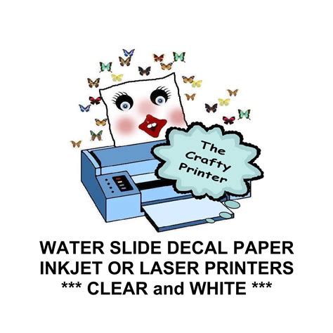 WATERSLIDE DECAL PAPER White and Clear for Inkjet and Laser | Etsy