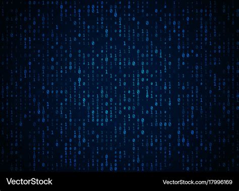 Binary code dark blue background big data Vector Image