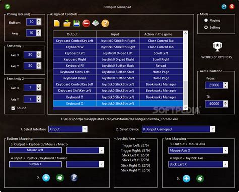 World of Joysticks Keyboard and Mouse Emulator 1.73 - Download, Review, Screenshots