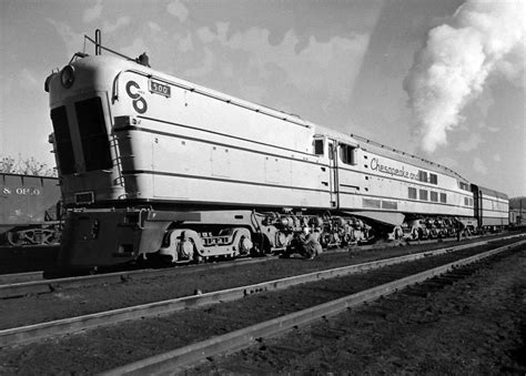 One of 3 unusual steam-turbine electric locomotives built for the Chesapeake & Ohio Railroad ...