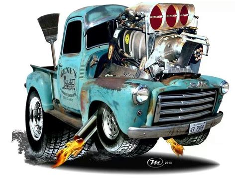 Hotrod Art | Car cartoon, Rat rods truck, Cartoon car drawing