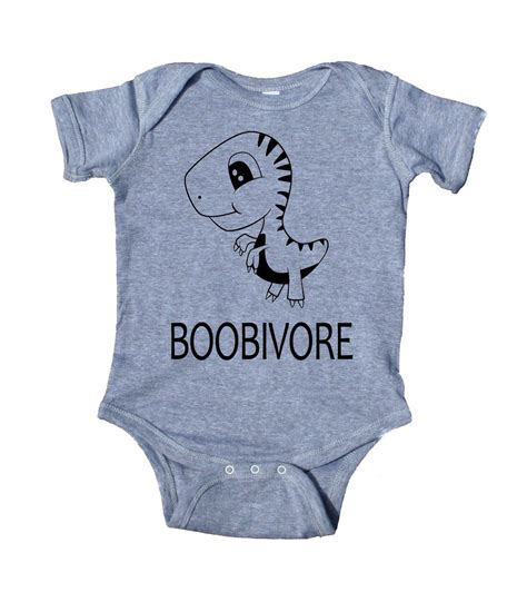 Boobivore Dinosaur Baby Funny Boy Girl Onesie | Cute baby onesies, Baby boy onsies, Funny baby ...