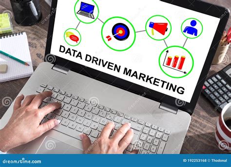 Data Driven Marketing Concept on a Laptop Screen Stock Photo - Image of growth, typing: 192253168