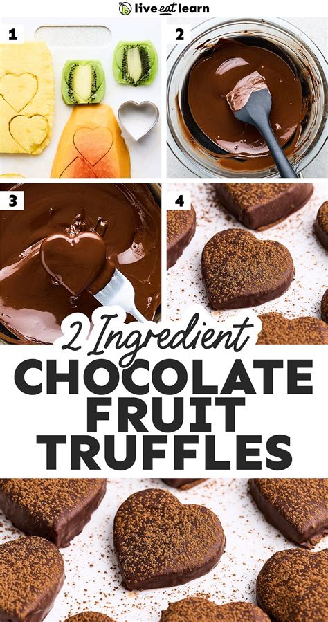 Chocolate Dipped Fruit Truffles (2 Ingredients!) | Live Eat Learn