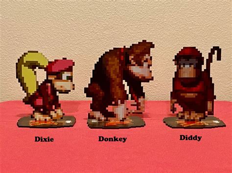 Donkey Kong Country Sprites Super Nintendo Game Inspired - Etsy