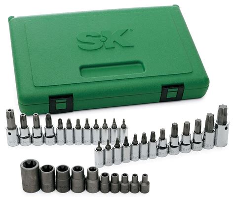 SK Hand Tools 19763 35-Piece 1/4-Inch, 3/8-Inch and 1/2-Inch