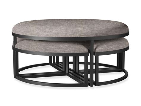 Palmer Upholstered Round Nesting Coffee Table | Arhaus