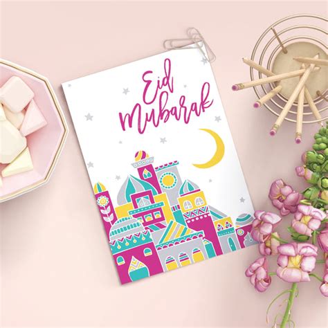 Islamic Greeting card for Eid | Eid Mubarak Card – With A Spin