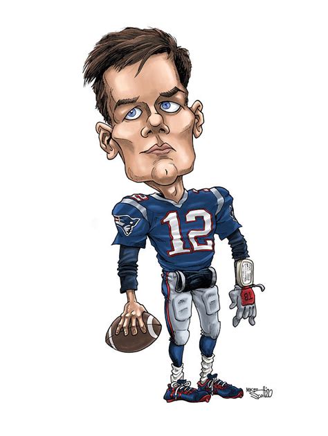 Tom Brady, in color Drawing by Mike Scott - Fine Art America