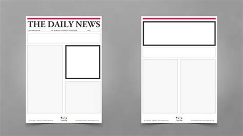 Blank Newspaper Templates - PAPERZIP