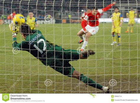 Football Goalkeeper Penalty Save Editorial Stock Image - Image of pitch ...