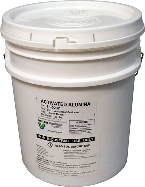 Activated Alumina Desiccant 1/8" 25lb Pail - Van Air Inc