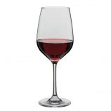 Single red wine glass