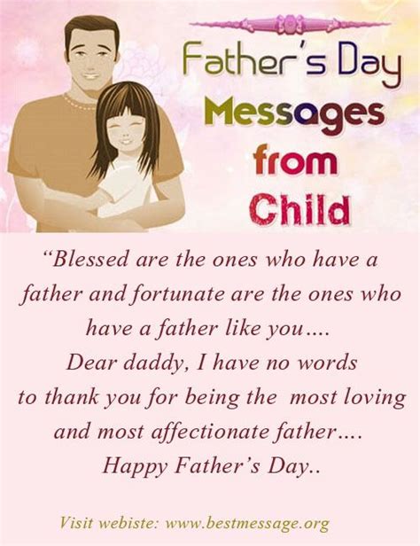 Beautiful Fathers Day Messages from Child and Baby | Fathers day messages, Best fathers day ...