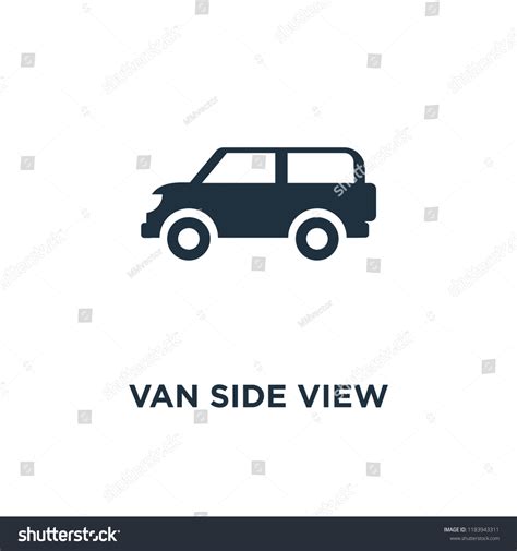 Van side view icon. Black filled vector - Royalty Free Stock Vector ...