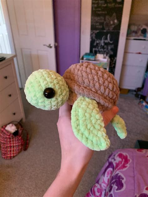 Turtle Stuffed Animal Crochet Turtle Plush Toy Handmade Stuffy - Etsy