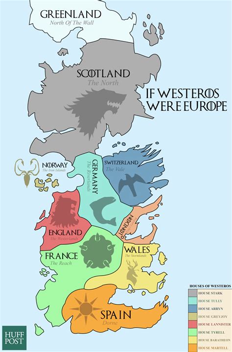 Game Of Thrones Detailed Map Of The North - Game Fans Hub