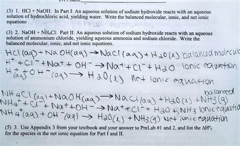 Hydrochloric Acid and Sodium Hydroxide Balanced Equation With States