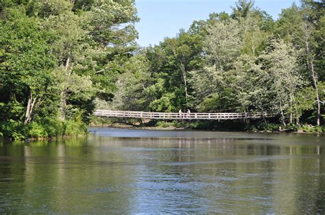 Suspension Bridge – Manson Park – Pittsfield Maine – Catching Marbles