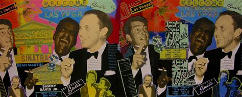 Rat Pack at the Sands / Caesars by Steve Kaufman - SOLD - Art encounter