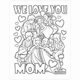 I Love You Mom Coloring Pages Printable  Free Sheet sketch template