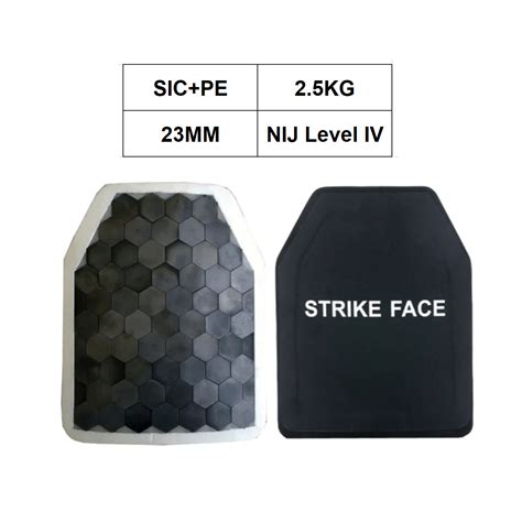 SIC+PE，NIJ Level IV，23MM，2.5KG,Napierśnik kuloodporny, 250X300MM – Kask ...