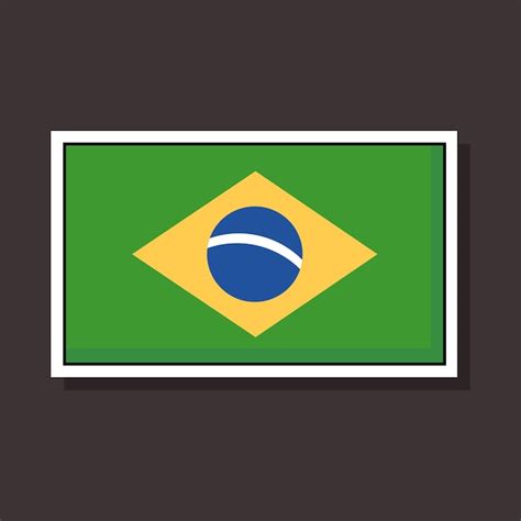 Premium Vector | Brazilian flag vector sticker