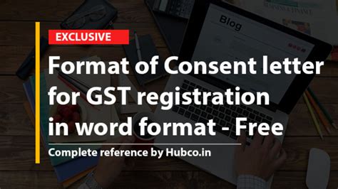 Format of Consent letter for GST registration in word format – Free Download