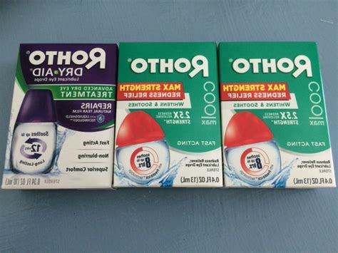 Lot of 3 Rohto eye drops— Max Strength