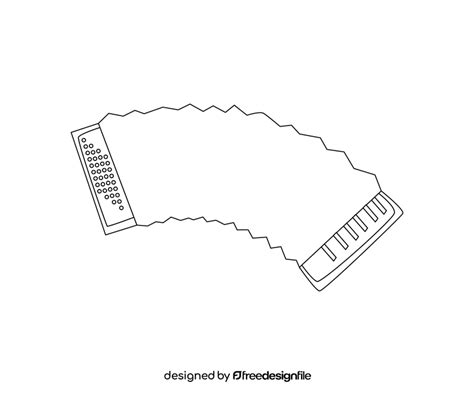 Accordion illustration black and white clipart free download