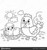 Chicken Egg Coloring Page sketch template