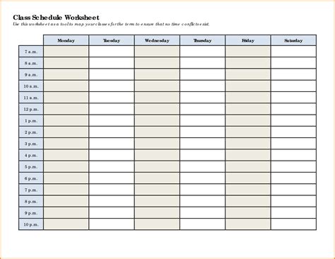 26 Create Hourly Class Schedule Template for Ms Word by Hourly Class ...