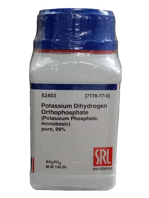 SRL Potassium Dihydrogen Orthophosphate pure, 99% 500GM (Potassium ...