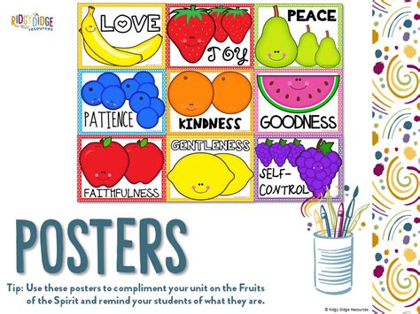 Fruits of the Spirit Posters, Worksheets & Activities | Ridgy Didge Resources