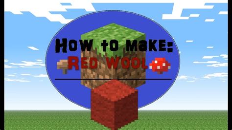 Minecraft - How to make Red wool - YouTube